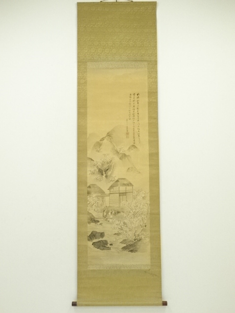 道具 ] - 道具 華陽筆 梅花山水 肉筆絹本掛軸 | ネットショップ圭